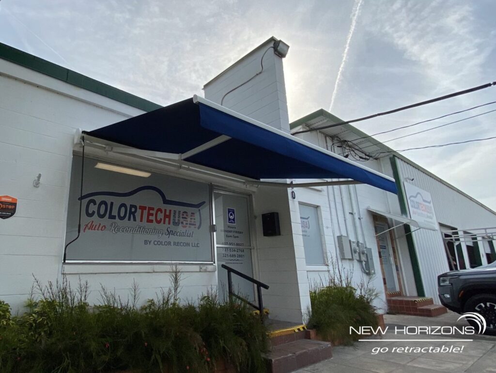commercial retractable awnings Orlando, restaurant awnings Central Florida, business awnings FL